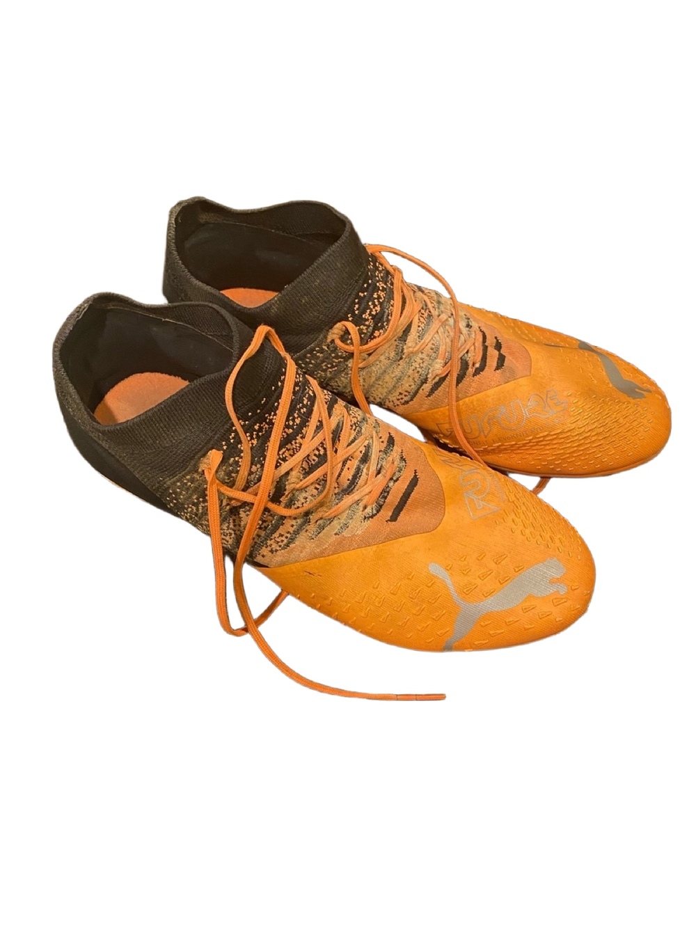 Puma Men's Soccer Cleats in Orange and Black